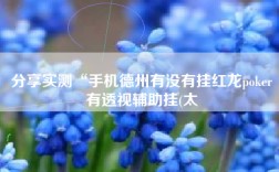 分享实测“手机德州有没有挂红龙poker有透视辅助挂(太