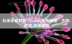 玩家必看教程“wepoker系统规律”作弊(透视)透视辅助