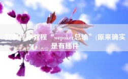 安装程序教程“wepoker总输”(原来确实是有插件