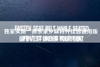 独家实测“微乐家乡麻将开挂器通用版评测”详细分享装挂步骤