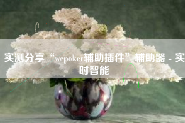 实测分享“wepoker辅助插件”辅助器 - 实时智能